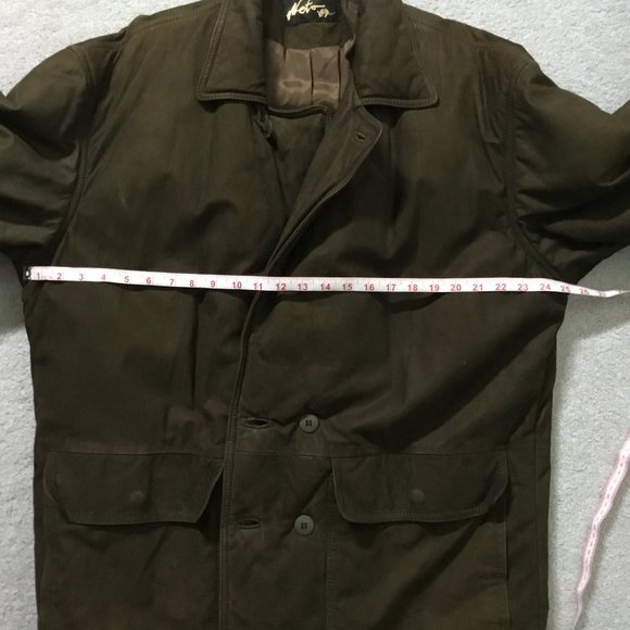 Men's full-length insulated suede jacket - Neto - Picture 6 of 6